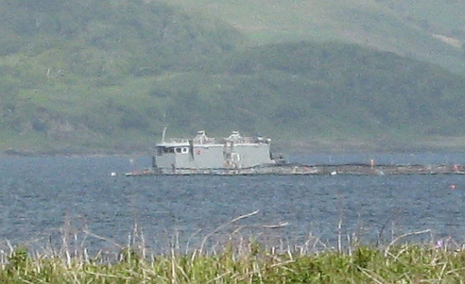 The Unknown building or ship seen from Toberonochy Harbour